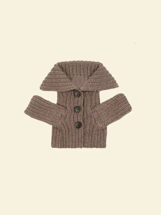 Lil Mulled Cardigan in Hojicha - SANDY LIANG